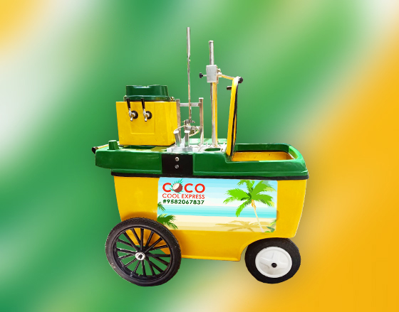 Coconut Water Vending Push Cart In Churu